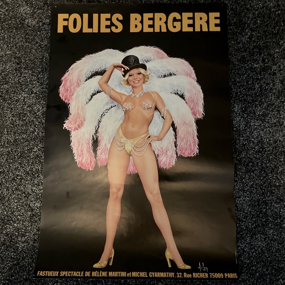 VTG Folies Bergere French Aslan Poster